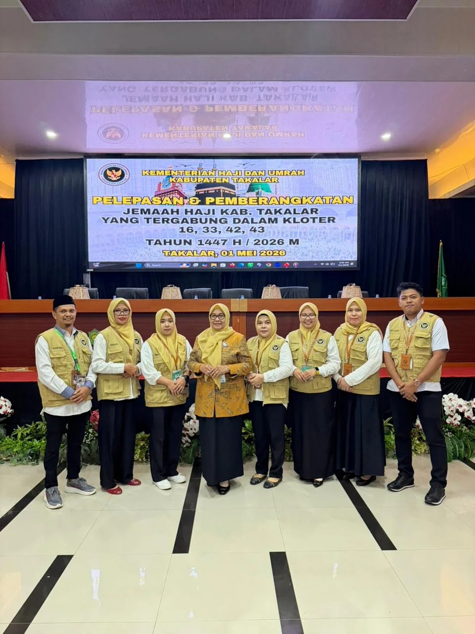 Dokumentasi pelepasan dan pemberangkatan jemaah haji Kabupaten Takalar tahun 1447 Hijriah 2026 Masehi