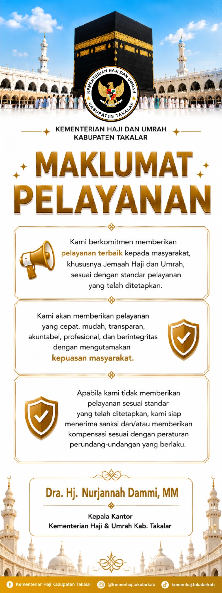 Maklumat Pelayanan Kementerian Haji dan Umrah Kabupaten Takalar